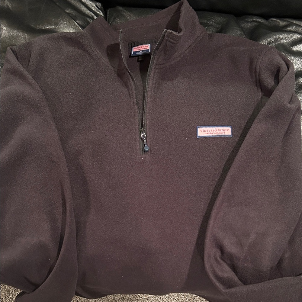 Vineyard Vines black fleece 3/4 zip